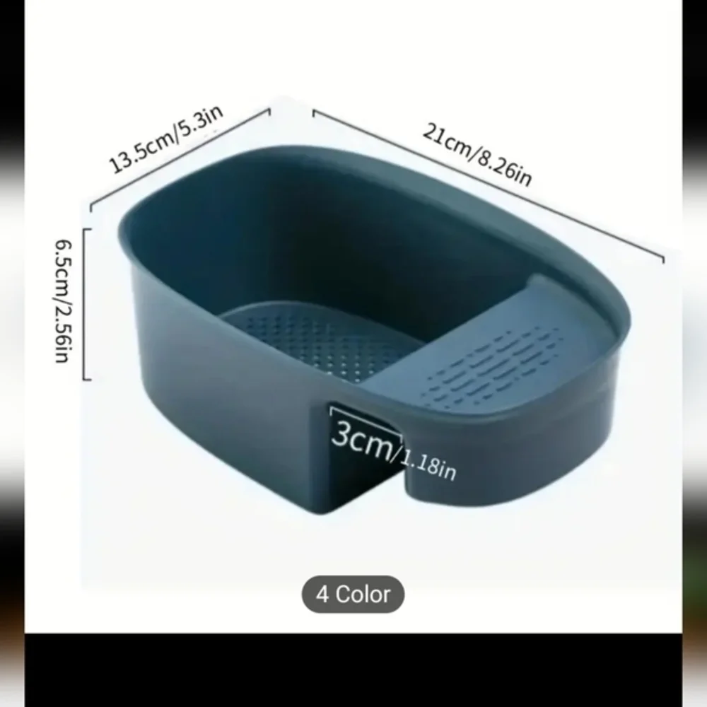 Multifunctional‎ Sink Drain Rack Food Strainer,Wet/Dry Sponge Holder